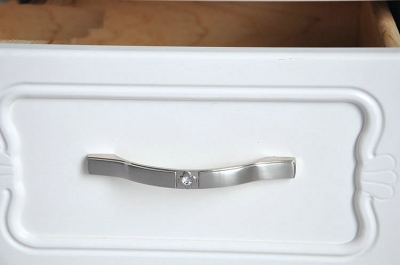 Crystal Glisten Cabinet Wardrobe Cupboard Drawer Door Knob Pulls Handles Silver 128mm 5.04" MBS239-2