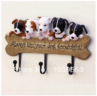 Dogs Rustic Home Decoration Creative Coat Hooks Wall