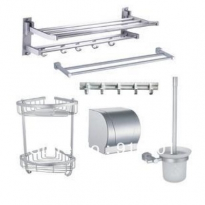 Factory sell!Contemporary Bathroom Hardware Sets Bathroom accessaries 6pcs aluminium set [Storage Holders & Racks-4518|]
