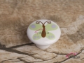 Green Butterfly Handle Children Door Cabinet Drawer Ceramic Knob Pulls MBS031-3