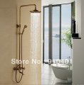 NEW Antique Brass Bathroom Tub Rain Shower Faucet Set W/ 8