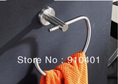 Wholdsale And Retail Promotion NEW Brushed Nickel Solid Brass Wall Mounted Towel Ring Towel Bar Holder Storege