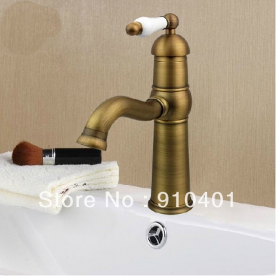 Wholesale And Retail Promotion Antique Bronze Bathroom Basin Faucet Swivel Spout Ceramic Handle Sink Mixer Tap