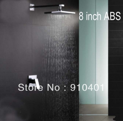Wholesale And Retail Promotion Bathroom Wall Mounted 8" Rainfall Shower Faucet Set With Shower Valve Mixer Tap [Chrome Shower-2304|]