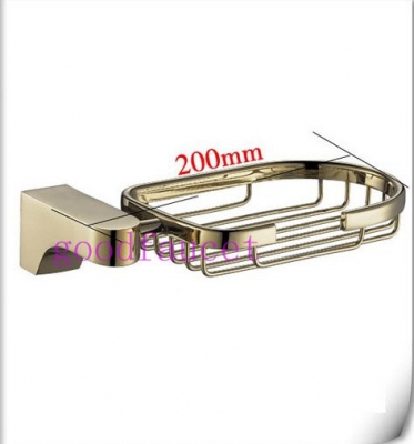 Wholesale And Retail Promotion Bathroom Wall Mounted Golden Soap Dish Holder Soap Basket Ti-PVD Bathroom Accessory