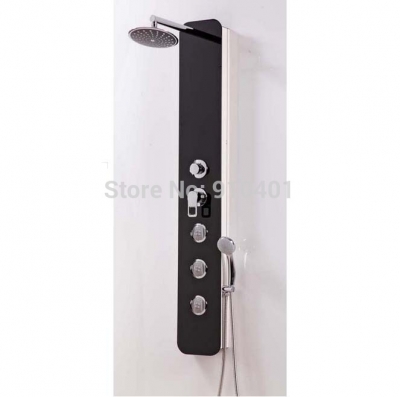 Wholesale And Retail Promotion Brushed Nickel Shower Column Shower Panel Rain Shower Massage Jets Hand Shower