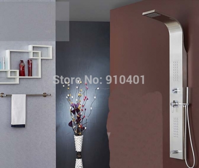 Wholesale And Retail Promotion Brushed Nickel Shower Panel Shower Faucet Massage Jets Tub Mixer Shower Column