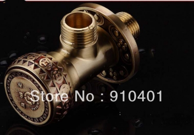 Wholesale And Retail Promotion Classic Style Antique Brass Triangular Valve Solid Brass Made 2 Corner Valves [Bath Accessories-669|]