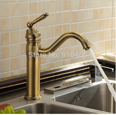 Wholesale And Retail Promotion Luxury Antique Bronze Bathroom Sink Faucet Swivel Spout Vanity Sink Mixer Tap