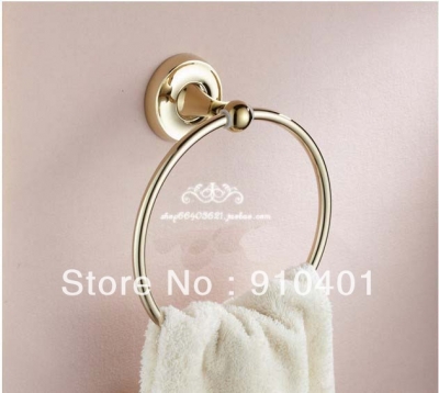 Wholesale And Retail Promotion Luxury Golden Brass Wall Mounted Towel Rack Holder Euro Towel Ring Bar Holder [Towel bar ring shelf-4805|]