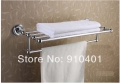 Wholesale And Retail Promotion Modern Polished Chrome Towel Rack Bar Holder Nathroom Shelf With Towel Bar Shelf
