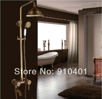 Wholesale And Retail Promotion NEW Antique Brass Luxury Shower Faucet Bathtub Sink Mixer Tap Wall Shower Column [Oil Rubbed Bronze Shower-3865|]