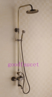 Wholesale And Retail Promotion NEW Antique Brass Rain Bathroom Shower Faucet Bathtub Mixer Tap W/ Hand Shower