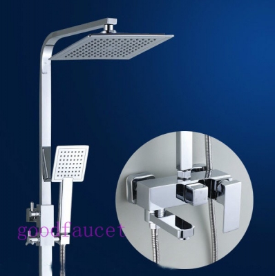Wholesale And Retail Promotion NEW Bathroom Luxury Chrome Rain Shower Head Arm Set Faucet With Handy Unit Tap