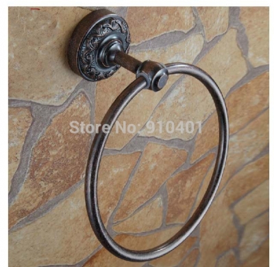Wholesale And Retail Promotion NEW Modern Bathroom Brass Wall Mounted Towel Ring Towel Holder Oil Rubbed Bronze [Towel bar ring shelf-4832|]