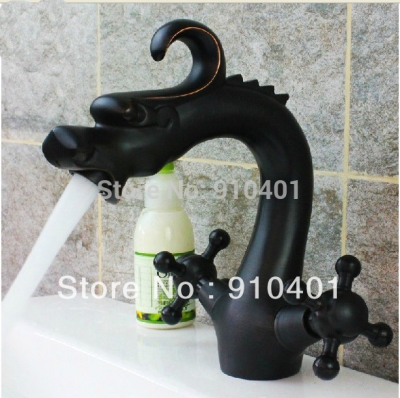Wholesale And Retail Promotion NEW Modern Oil Rubbed Bronze Bathroom Faucet Animal Dragon Shape Sink Mixer Tap [Oil Rubbed Bronze Faucet-3750|]