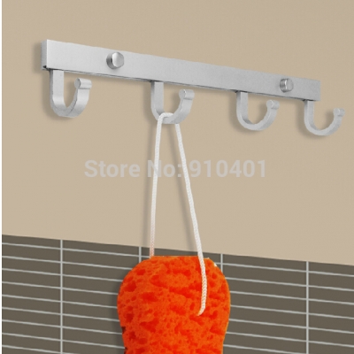 Wholesale And Retail Promotion NEW Space Aluminium Wall Mounted Bathroom Towel Rack Holder 4 Swivel Towel Bars [Towel bar ring shelf-5098|]