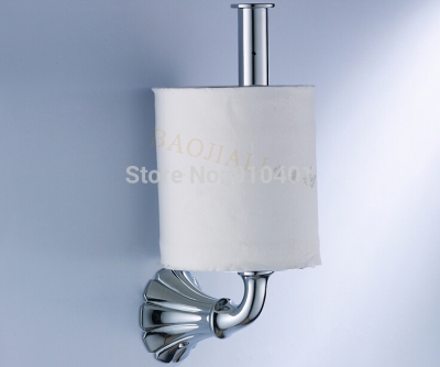 Wholesale And Retail Promotion NEW Wall Mounted Chrome Brass Toilet Paper Holder Tissue Bar Holder Chrome Brass [Toilet paper holder-4697|]