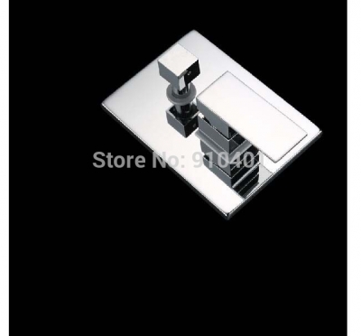 Wholesale And Retail Promotion NEW Wall-mount 3 Ways Shower Faucet Control Valve W/ Diverter Square Plate Mixer
