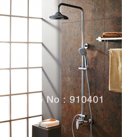 Wholesale And Retail Promotion wall mounted luxury shower faucet set shower column with hand shower chrome finish