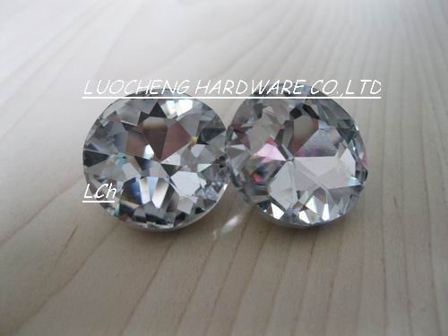 200PCS/LOT 18 MM GLASS BUTTONS  DIAMOND FLOWER CRYSTAL BUTTONS FOR SOFA INDUSTRY OR OTHER DECORATION FILEDS