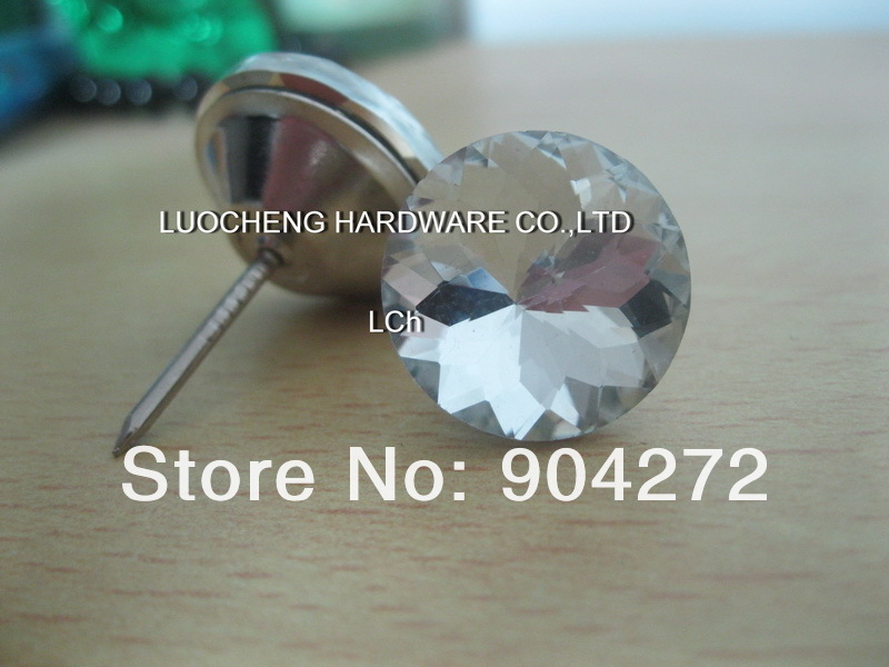200PCS/LOT 22MM CRYSTAL REDBUD  NAIL  BUTTONS FOR SOFA INDUSTRY OR OTHER DECORATION FILEDS