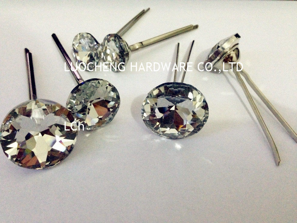 500PCS/LOT 25 MM CLEAR DIAMOND FLOWER BUTTONS WITH PRONK FOR  DECORATION FILEDS