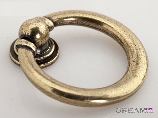 -European style furniture handle classical  zinc alloy pull bronze rings for cabinet or drawer  goods quality