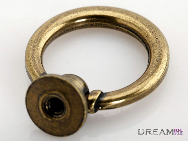 -European style furniture handle classical  zinc alloy pull bronze rings for cabinet or drawer  goods quality