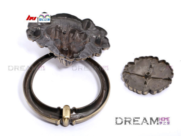 Chinese style lion head  handle classical  bronze zinc alloy ring for big gate Free shipping