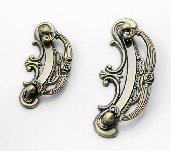 Classical antique bronze high grade zinc alloy ring pull European rural style furniture handle for cabinet/drawer/closet