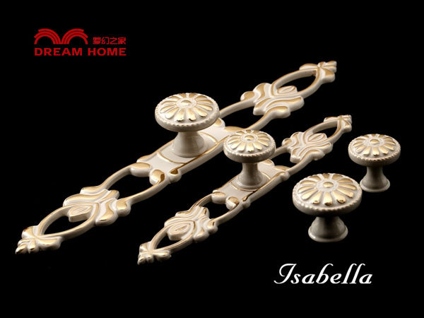 European classical isbella ivory furniture handle golden palace pull for drawer/cupboard/closet Free shipping