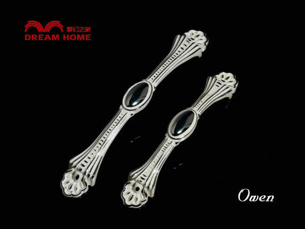 European classical ivory and chrome furniture handle palace pull for drawer/cupboard/closet Free shipping
