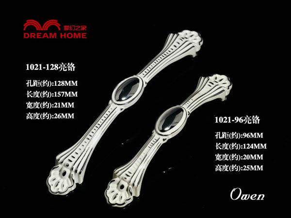 European classical ivory and chrome furniture handle palace pull for drawer/cupboard/closet Free shipping