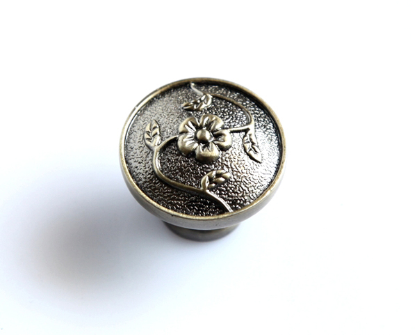 European rural style furniture handle classical  antique bronze zinc alloy round pull for cabinet/drawer/closet   Free shipping