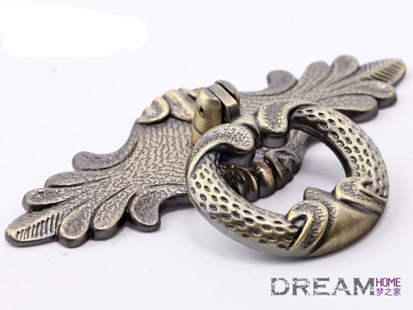 European  rural style furniture handle classical  zinc alloy Wings to fly pull bronze rings for cabinet or drawer  Free shipping