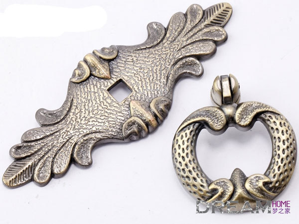 European  rural style furniture handle classical  zinc alloy Wings to fly pull bronze rings for cabinet or drawer  Free shipping