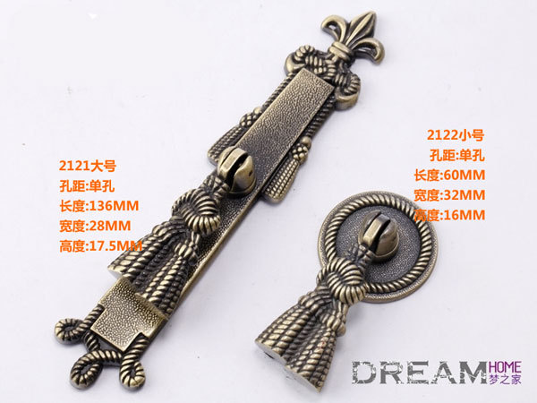 European rural style furniture handle for noble home classical bronze zinc alloy rings pull  for drawer or closet Free shipping