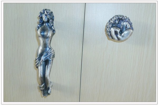 New classical European contracted style cupboard door drawer knobs ancient silver furniture handle/Cythereapulls