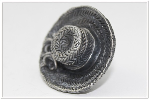 New classical European contracted style cupboard door drawer knobs ancient silver furniture handle/straw hat pulls
