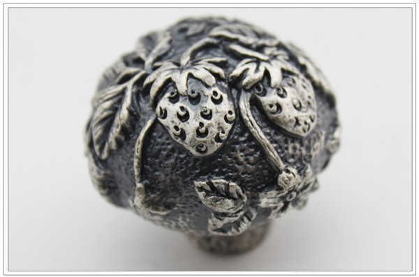 New classical European contracted style cupboard door drawer knobs ancient silver furniture handle/strawberry pulls