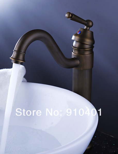 Luxury Classic antique bronze bathroom sink faucet basin cold and hot  mixer countertop tap single handle  hole 