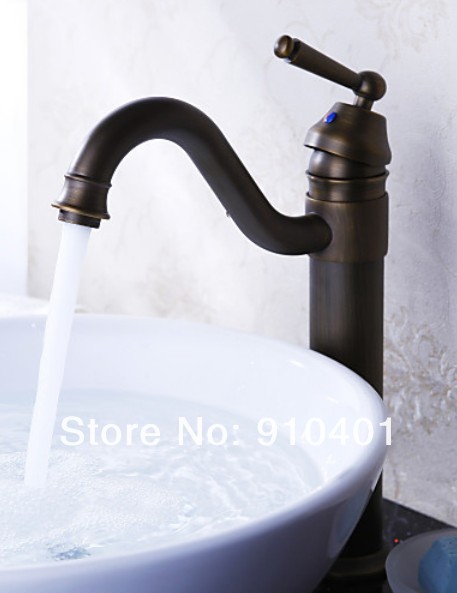 Luxury Classic antique bronze bathroom sink faucet basin cold and hot  mixer countertop tap single handle  hole 