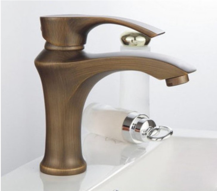 Wholesale And Retail Promotion Antique Bronze Bathroom Basin Sink Faucet Single Handle Vanity Sink Mixer Tap