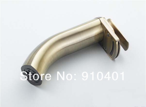 Wholesale And Retail Promotion  Antique Bronze Deck Mounted Waterfall Bathroom Basin Faucet Single Handle Mixer