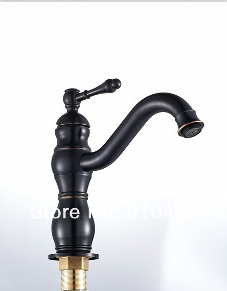 Wholesale And Retail Promotion  NEW Oil Rubbed Bronze Bathroom Faucet Swivel Spout Sink Mixer Tap Single Handle