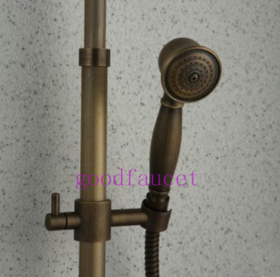 Wall Mounted Bathroom Round Shower Set Faucet Tub Faucet Mixer Tap With Handheld Shower Sprayer