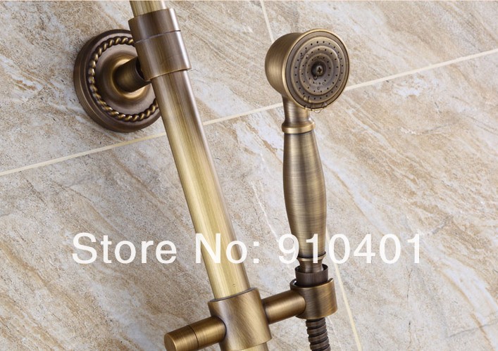 Wholdsale And Retail Promotion Antique Brass Rain Overhead Faucet Set Tub Mixer Tap Exposed Shower Tub Mixer