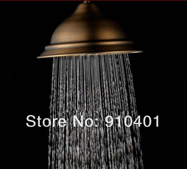 Wholesale And Retail Promotion NEW Luxury Wall Mounted Antique Brass Shower Faucet Tub Mixer Tap Single Handle