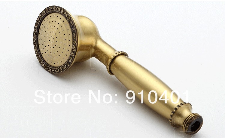 Wholesale And Retail Promotion NEW Modern Luxury Antique Brass Flower Carved Shower Faucet Set Dual Handles Tap